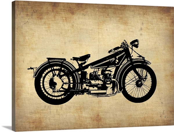 Vintage Motorcycle I Wall Art Canvas Prints Framed Prints Wall