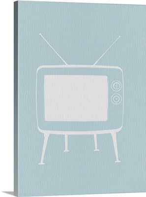 Vintage TV Blue Poster