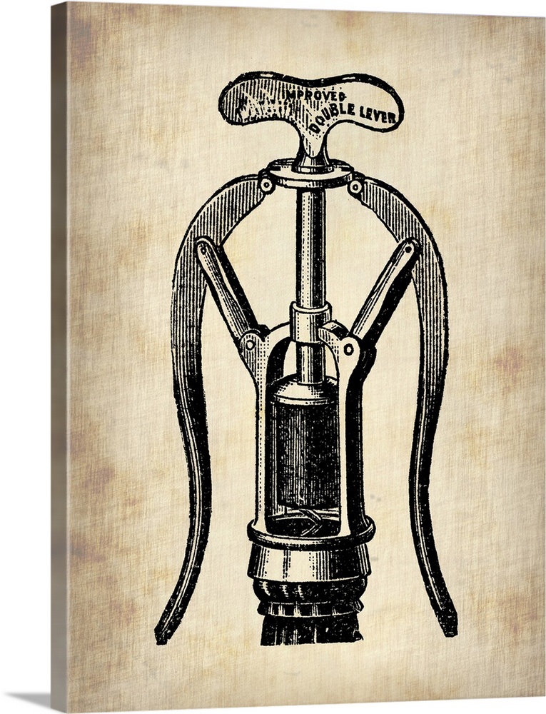 Vintage Wine Opener I Wall Art, Canvas Prints, Framed Prints, Wall