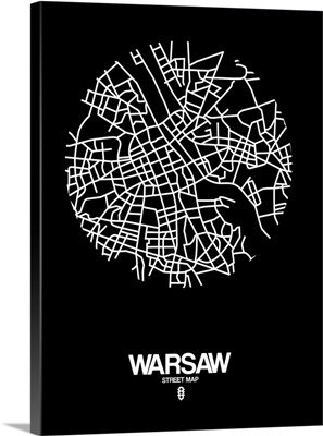 Warsaw Street Map Black