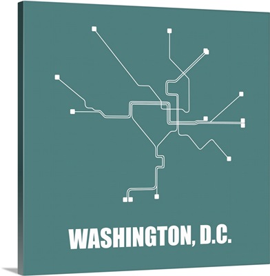 Washington, D.C. Teal Subway Map