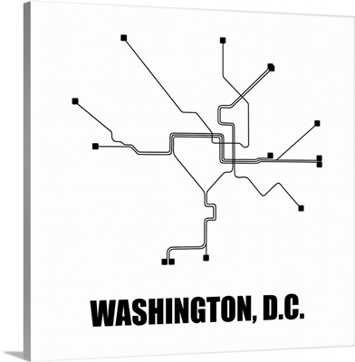 Washington, D.C. White Subway Map