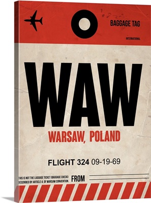 WAW Warsaw Luggage Tag I
