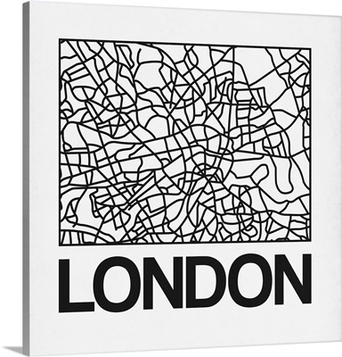 White Map of London