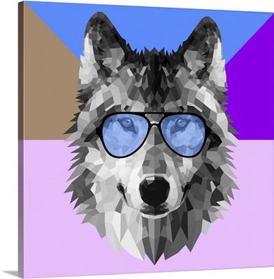 Wolf in Blue Glasses