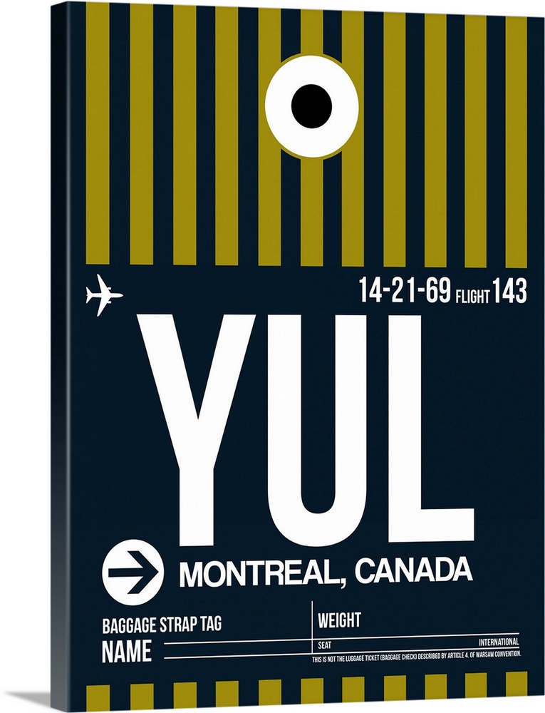 YUL Montreal Luggage Tag I