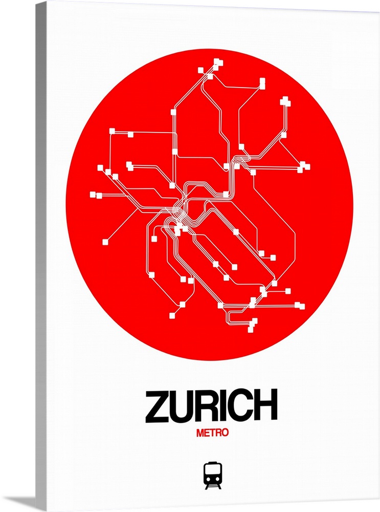 Zurich Red Subway Map