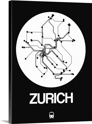 Zurich White Subway Map