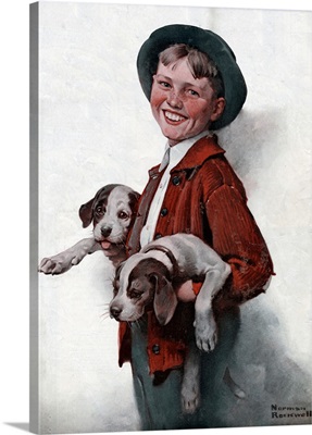 Boy With Puppies