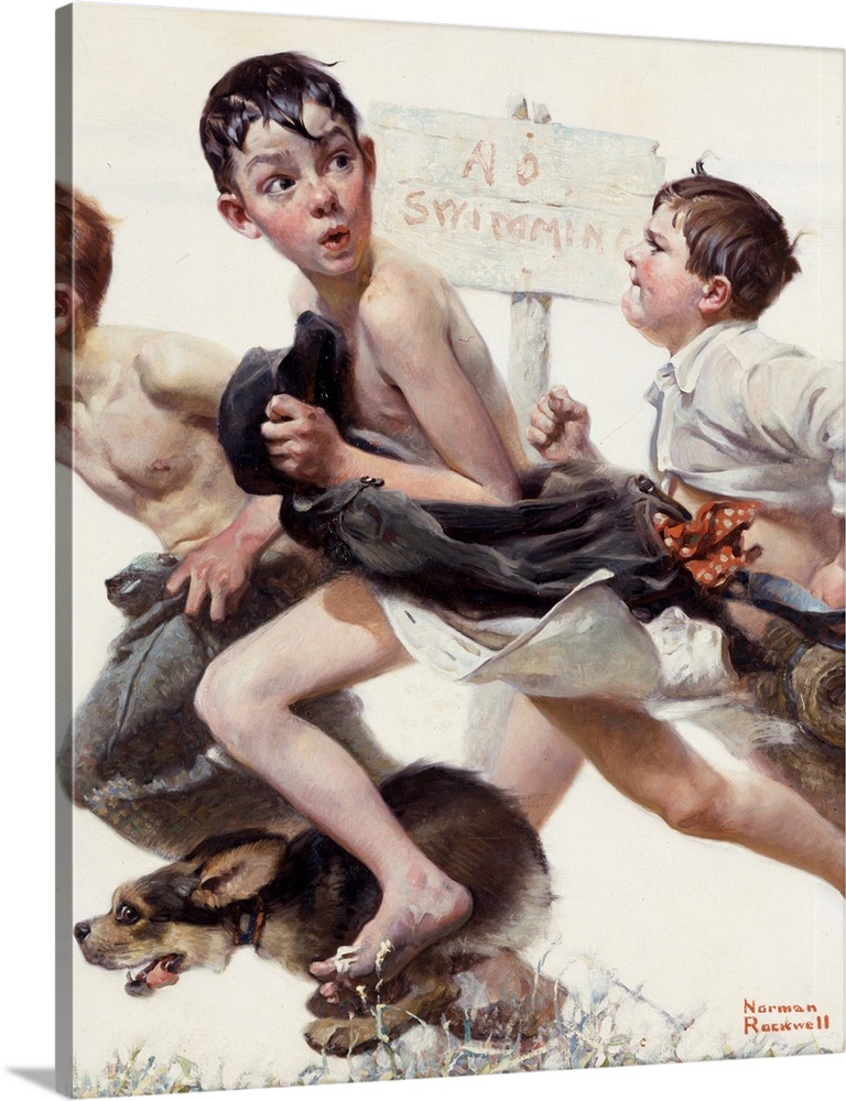 In Rockwell's world children disobeyed rules, adolescent girls grappled with social pressures, boys struggled with their e...
