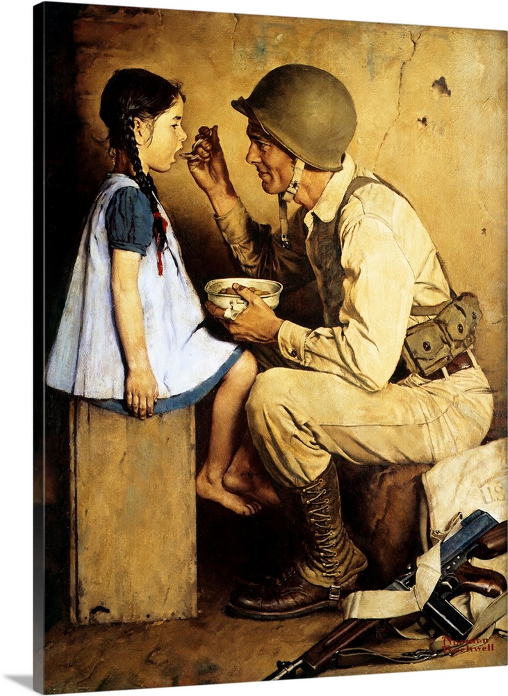 Distant from the activities of the war raging in Europe, Norman Rockwell was challenged to record his interpretation of th...