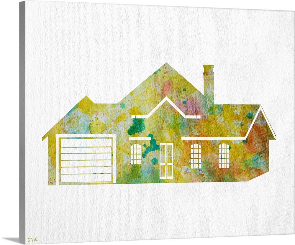 This is part of the Watercolor House Series, great as housewarming gifts