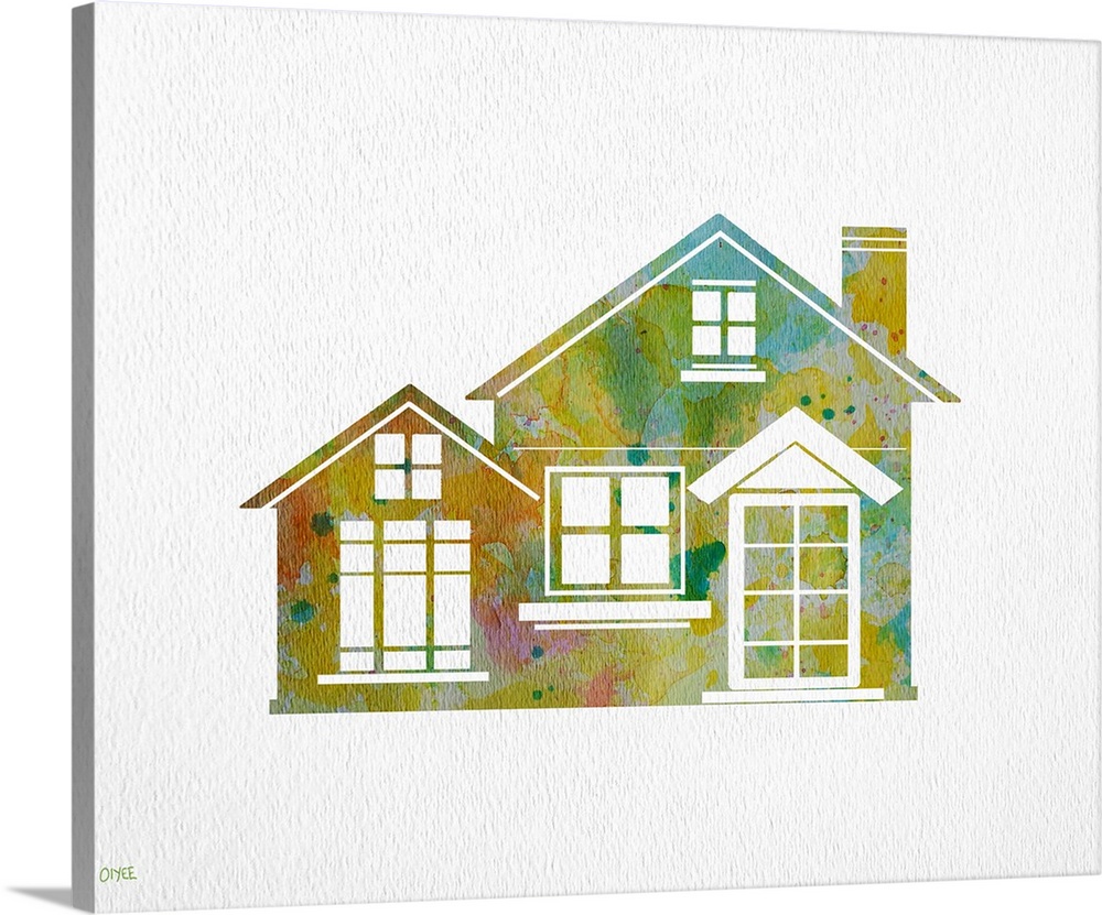 Part of the Watercolor House Series, great as housewarming gifts.