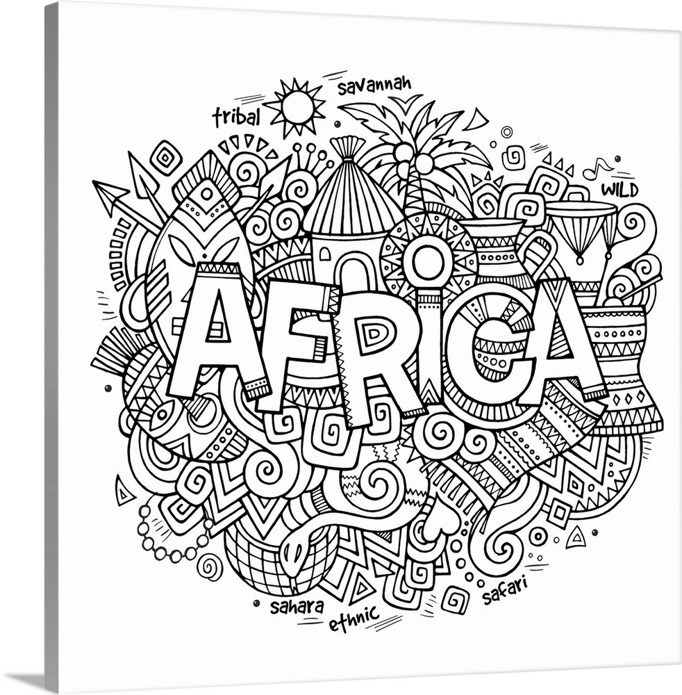 A collection of objects celebrating Africa and its culture.