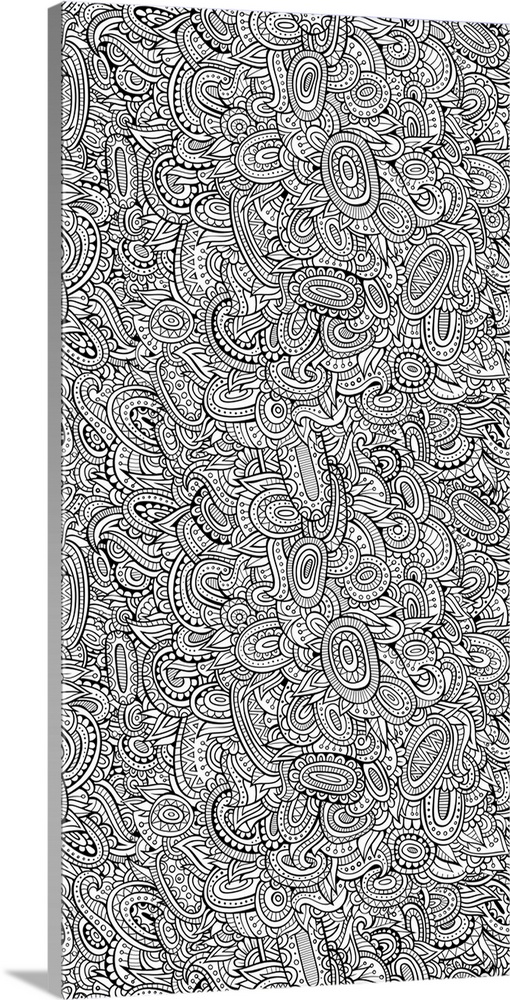 Abstract pattern made of several circles and swirls.