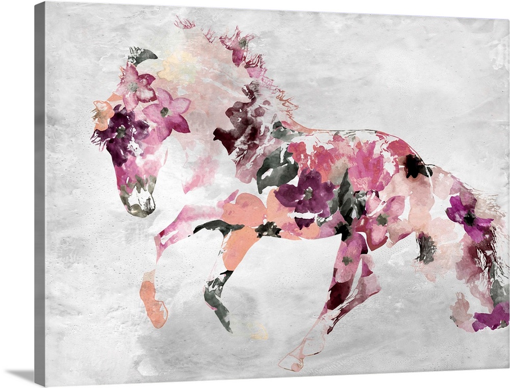 Beautiful Floral Horse