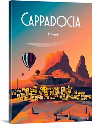 Cappadocia Turkey Travel Poster