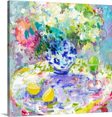 Hydrangeas printed as a Stretched Canvas Print