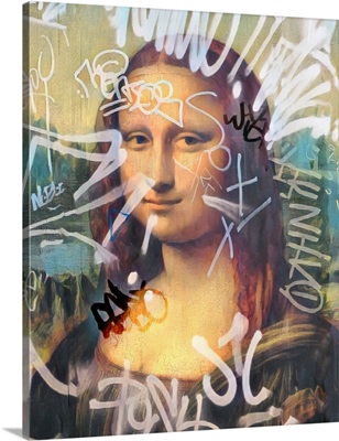 Mona Lisa Altered With Graffiti 3