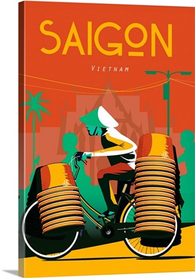 Saigon Vietnam Travel Poster