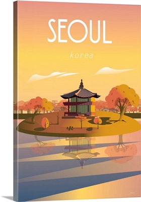 Seoul Travel Poster