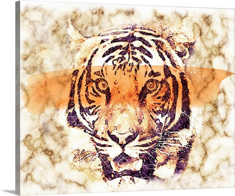A dream of a thick forest of Thailand and in it a tiger spirit bringing magic to the world, Souch East Asia.