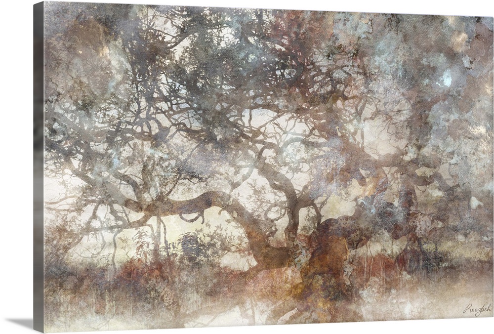 A graphic interpretation of an old, twisted tree in a misty, ethereal style. The neutral tones make it a perfect match for...