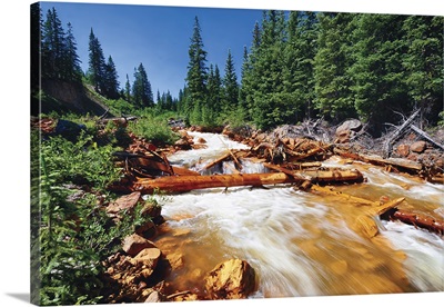 A River Runs Through The The San Juan Mountains Near Ouray, Colorado