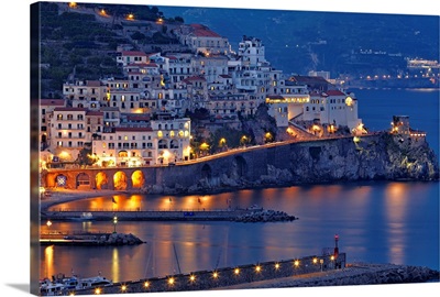 Amalfi Night Scenic, Campania, Italy