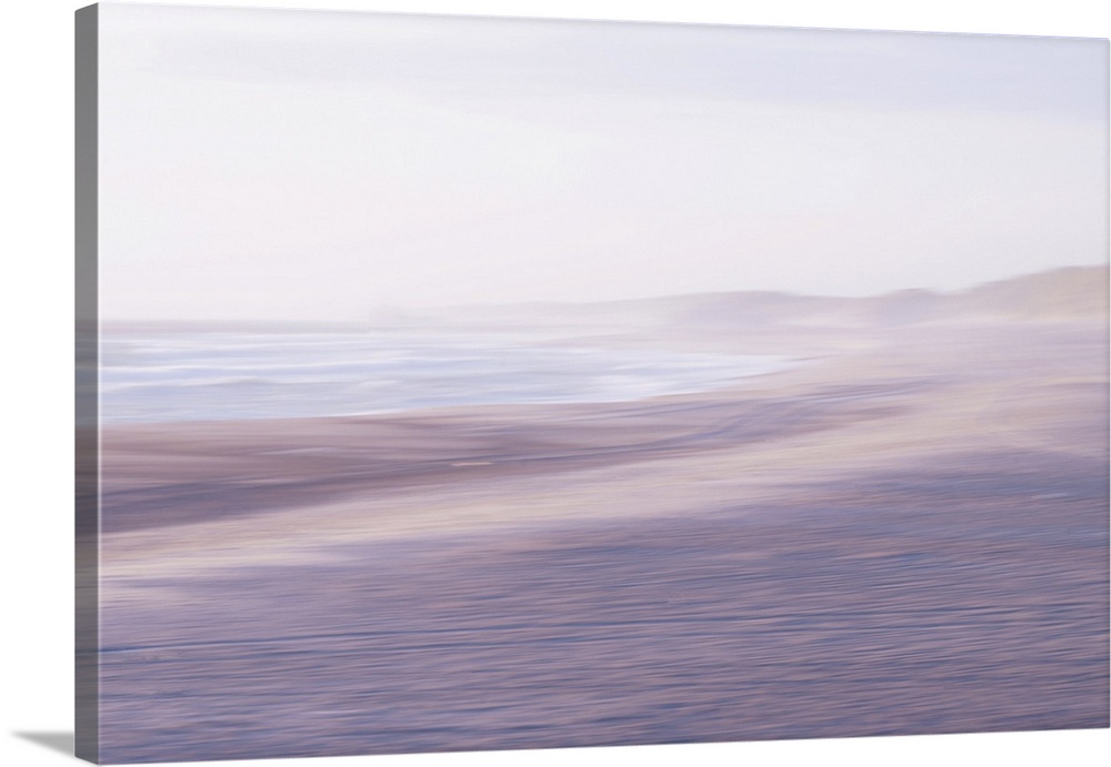 Artistically blurred photo. The North Sea beach of North Jutland, Denmark.