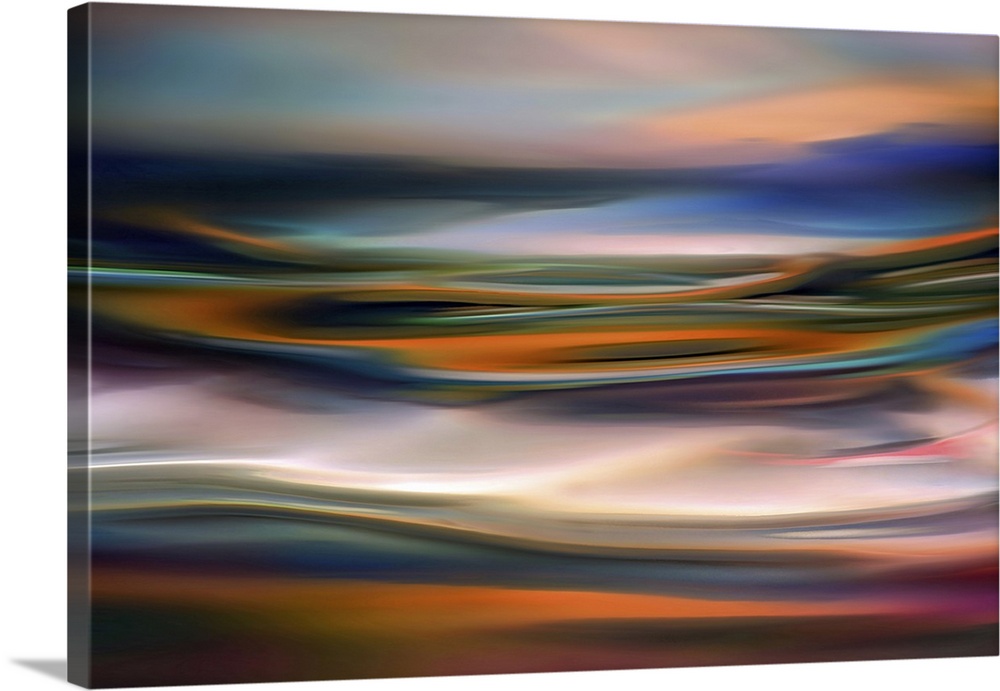 Abstract of a beach at sunset.