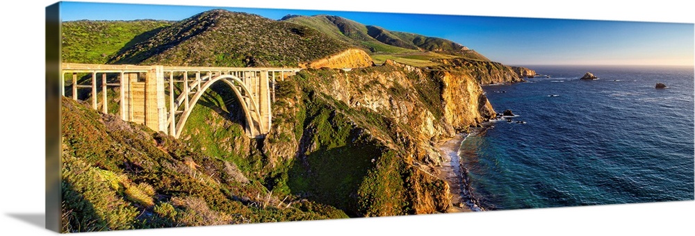 Big Sur Coast panorama at The Bixby Creek Bridge, California.