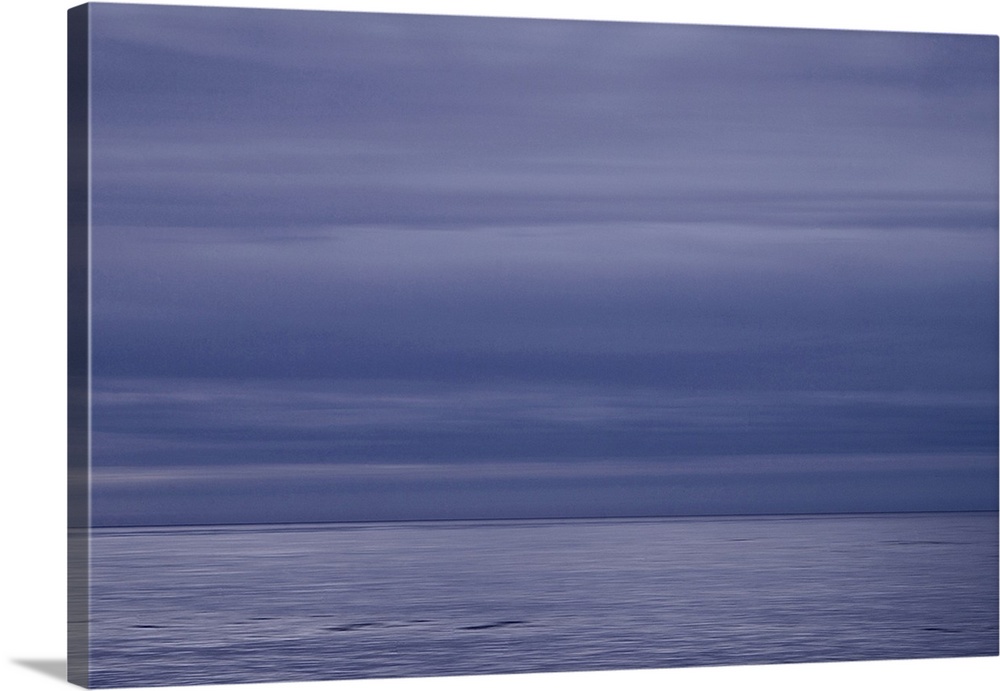 Artistically blurred photo. Evening view of the North Sea, North Jutland, Denmark.