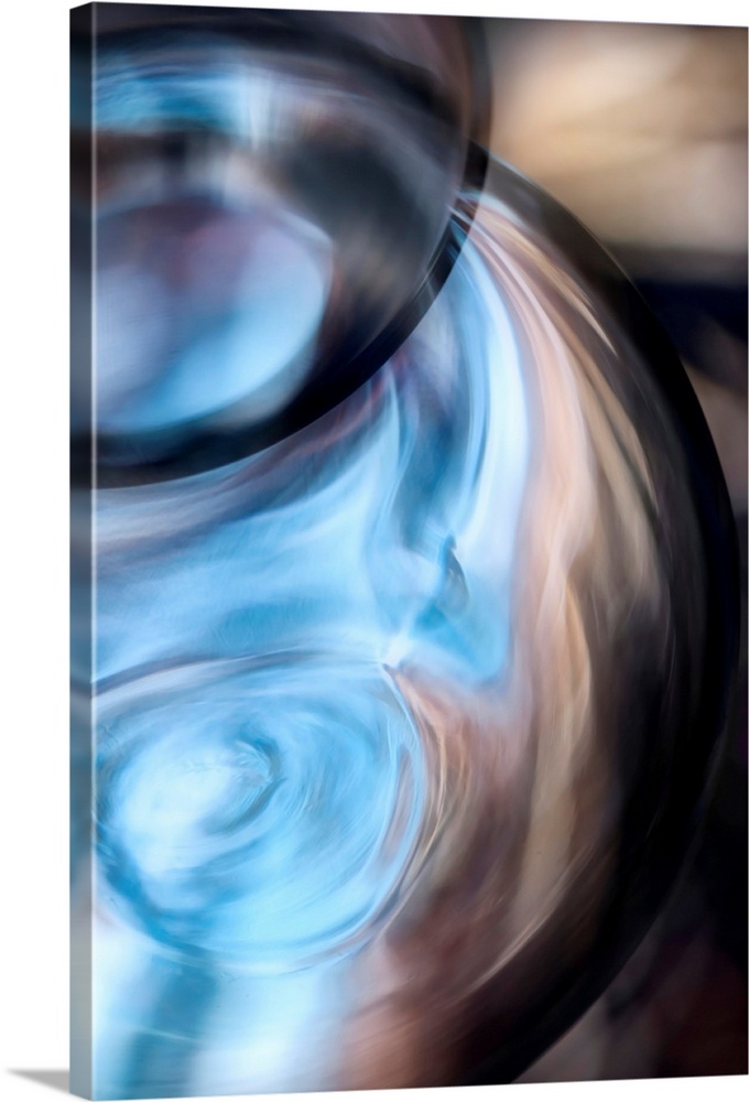 Tall abstract photo on canvas of the up close of a vase.