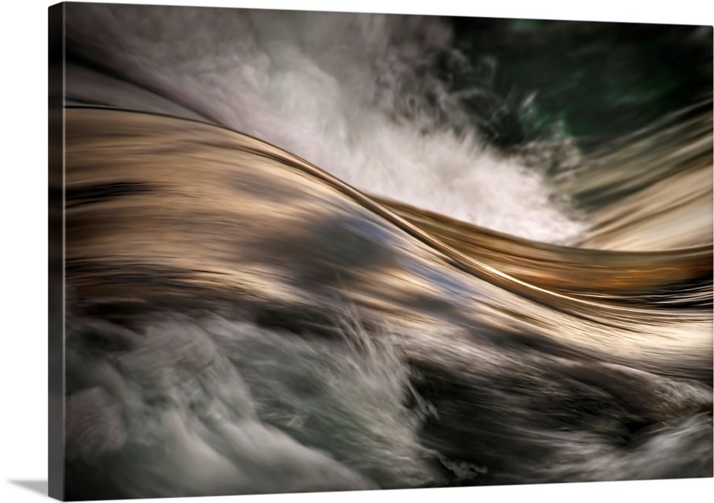 An abstract photograph of a detail from water rapids.
