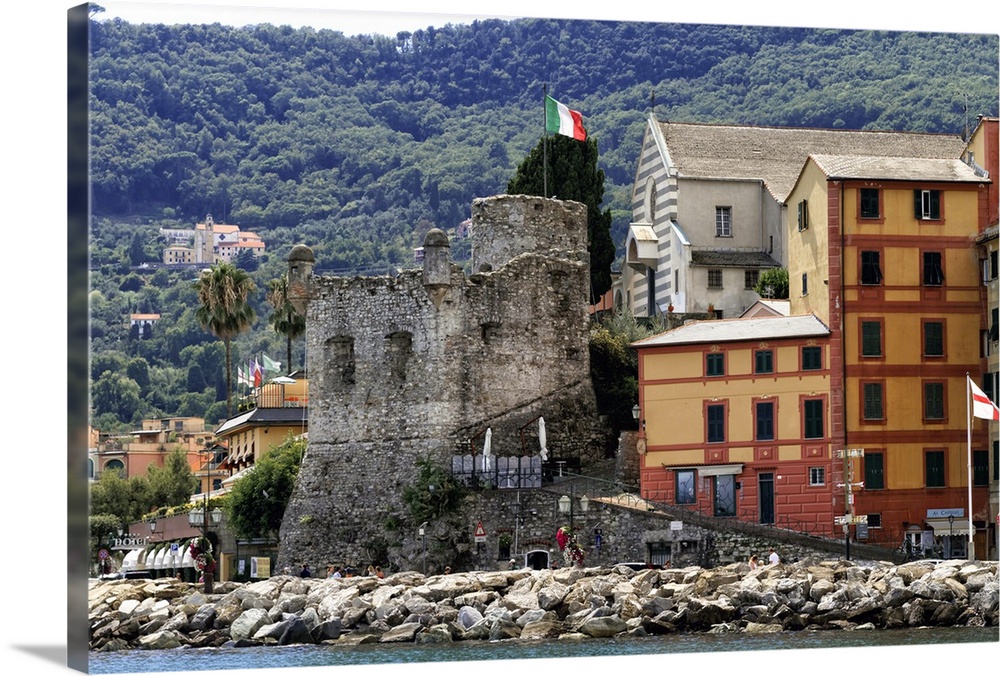 View of The Castello of Santa Margherite, Liguria, Italy
