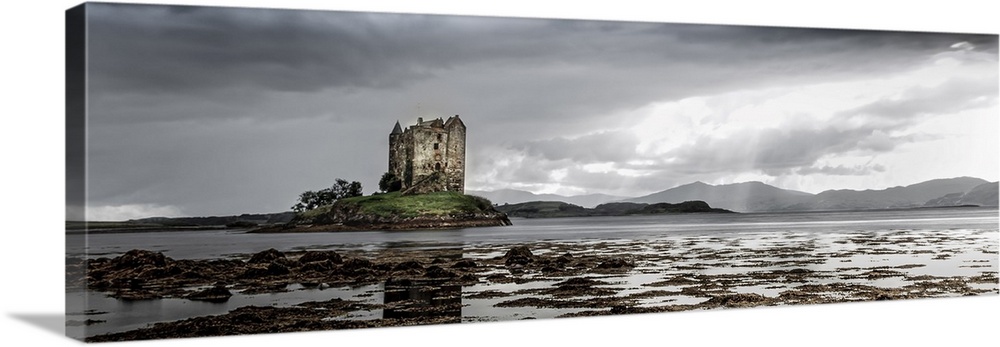 Scottish castle stalker on Loch Awe in the Scottish Highland.