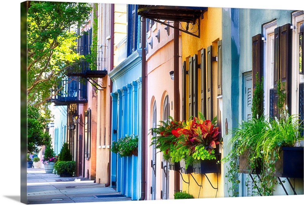 Charleston Rainbow Row II Wall Art, Canvas Prints, Framed Prints, Wall
