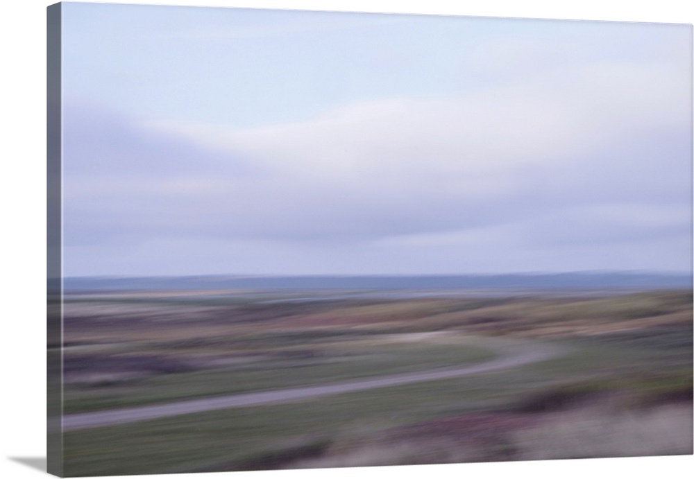 Artistically blurred photo. Winter view of nature reserve Agger Tange, south of the town of Agger at the North Sea coast o...