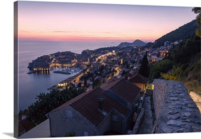 Dubrovnik Old Town At Sunset