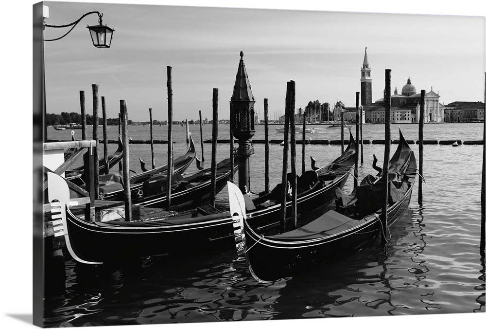 Gondolas of Venice at St Mark's Square, Venice, Veneto, Italy