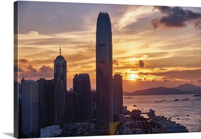 Hong Kong At Sunset