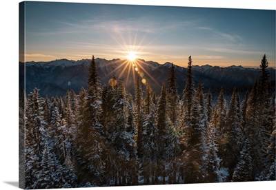 Hurricane Ridge At Sunset