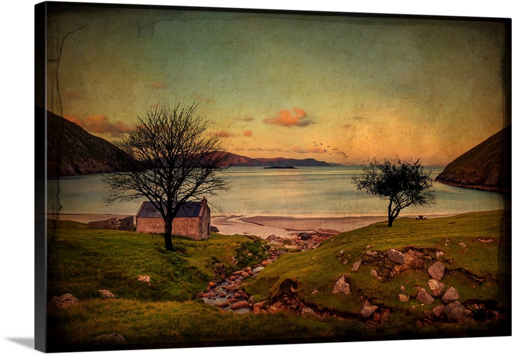 A beach in Ireland with a picture texture