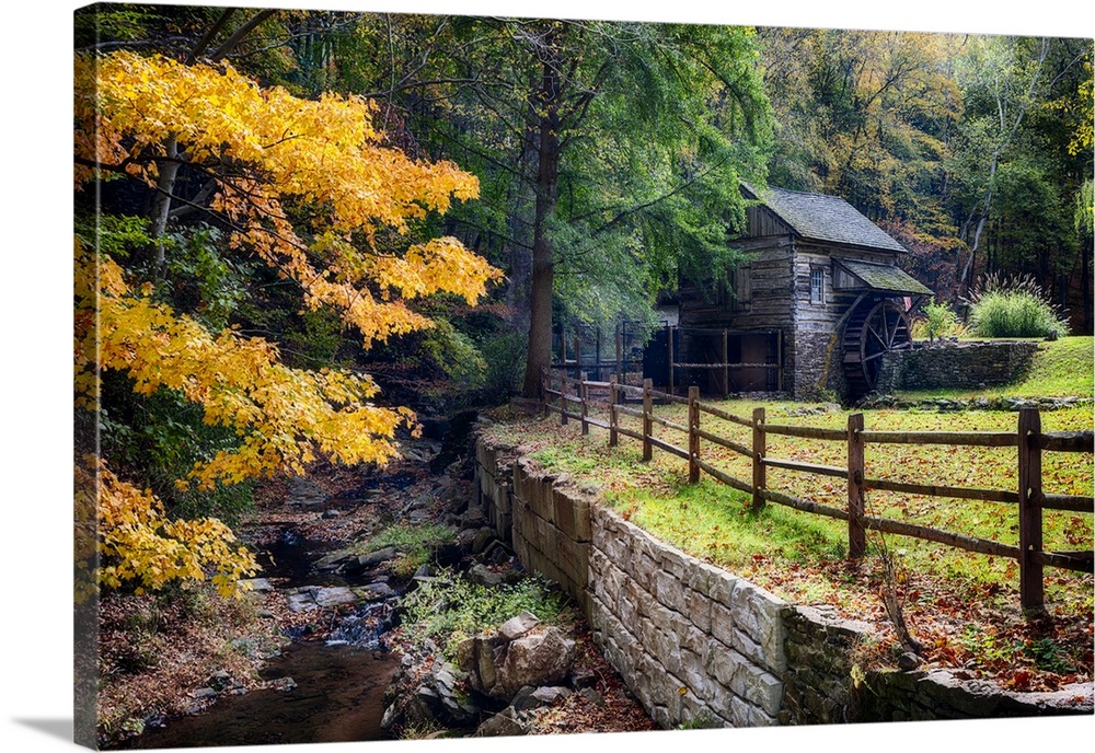 Little Grist Mill In Cuttalosa Valley, Bucks County, Pennsylavania