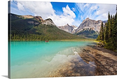 Low Angle View of Emerald Lake, British Columbia, Canada