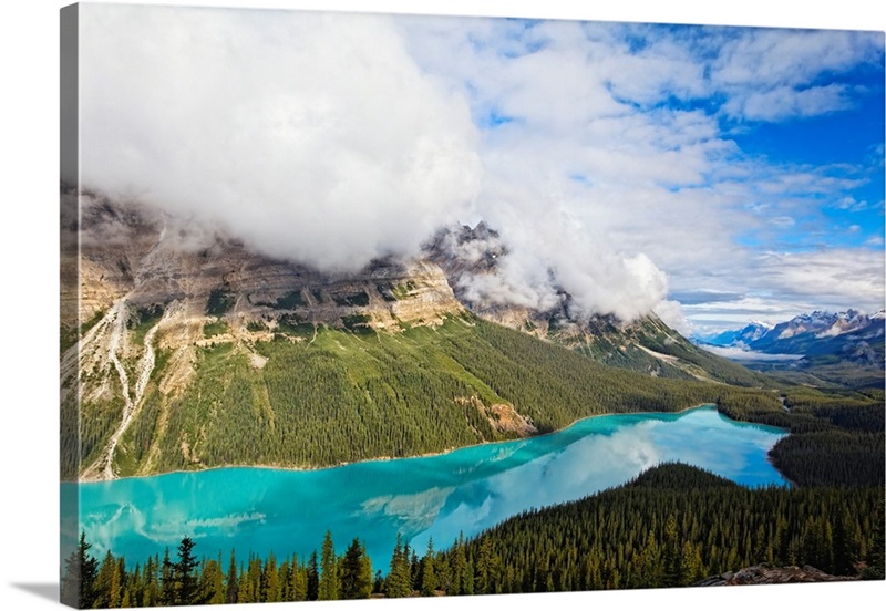 Peyto Lake with Reflections, Alberta, Canada Wall Art, Canvas Prints ...