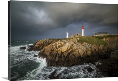 Pointe Saint Mathieu Lighthouse Stormy Time