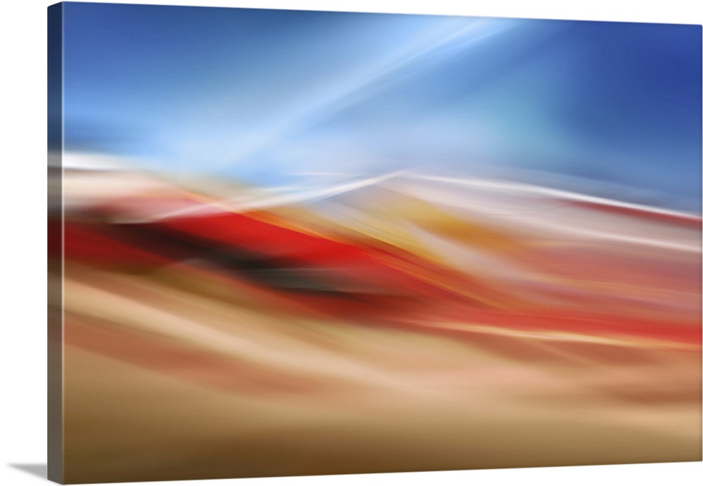 Abstract landscape, image representing Red Mountain, an area in the West Kootenays in British Columbia, Canada. The image ...
