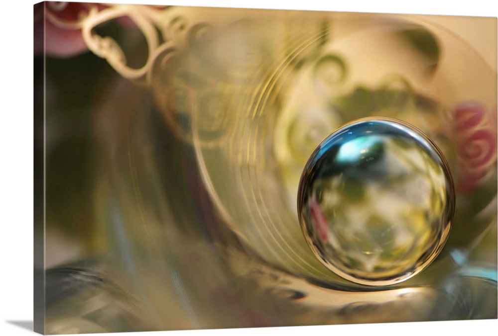 An abstract macro photograph of a water droplet.